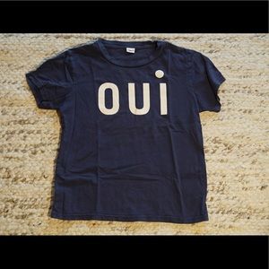 Clare V Navey “Oui” Tee